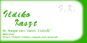 ildiko kaszt business card